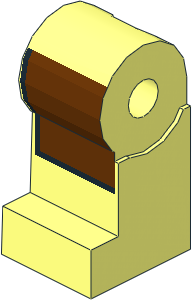 Minifig Leg Right with Reddish Brown Apron Pattern