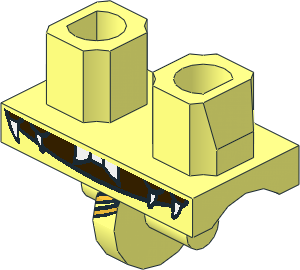 Minifig Hips with Belt with White Spikes Pattern