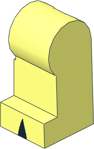 Minifig Leg Left with Black Triangles on Foot Pattern