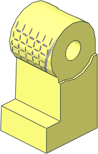 Minifig Leg Right with SW Kylo Ren Silver Checkered Lines Pattern