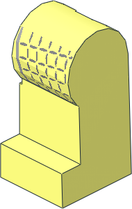 Minifig Leg Left with SW Kylo Ren Silver Checkered Lines Pattern