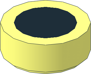 Tile  1 x  1 Round with Black Disc (14 LDU Diameter) Pattern