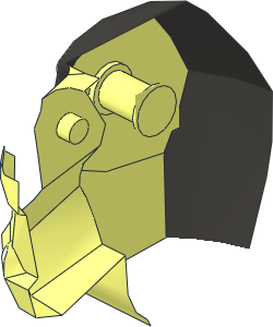 ~Figure Troll Body Right with Metallic Dark Grey Armour Pattern