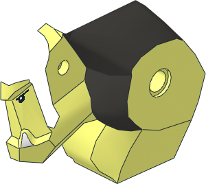 ~Figure Troll Body Left with Metallic Dark Grey Armour Pattern