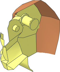 ~Figure Troll Body Right with Metallic Copper Armour Pattern