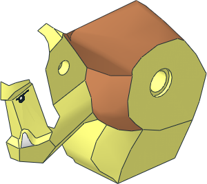 ~Figure Troll Body Left with Metallic Copper Armour Pattern