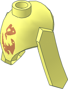 ~Figure Troll Helmet with Metallic Copper Skull Pattern