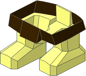 ~Figure Troll Body Legs and Dark Brown Skirt Pattern