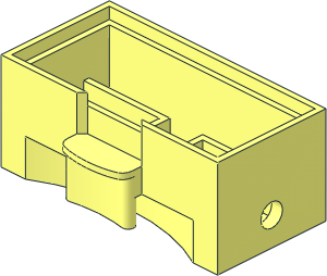 ~Train Brick  2 x  4 x  1.333 Sliding Wheel Block Housing - Type A