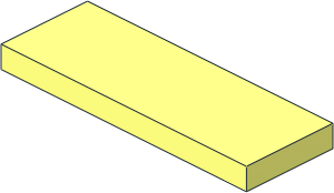 ~Train Brick  2 x  4 x  1.333 Sliding Wheel Block - Weight