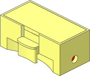 Train Brick  2 x  4 x  1.333 Sliding Wheel Block - Type A