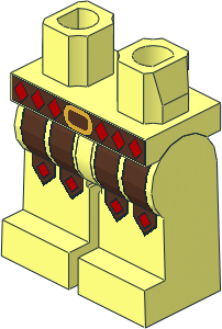 Minifig Hips and Legs with Leather Armour Pattern