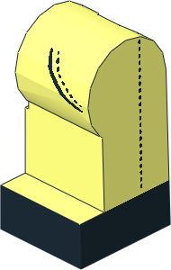 Minifig Leg Left with Black Pocket and Seam Pattern