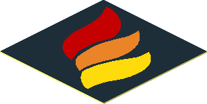 Sticker  1.2 x  1.2 with Fire Logo