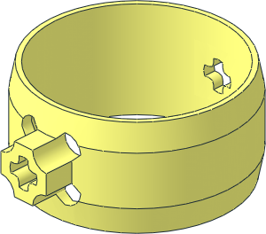 Technic Cylinder  4 x  4 x  1.667 with Axleholes