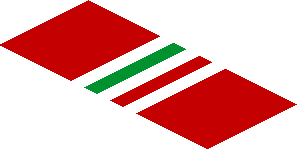 ~Sticker  0.8 x  1.9 with Ferrari Logo and Tricolor Stripe on Red Background - Fifth Face