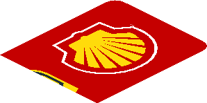 ~Sticker  0.8 x  4.0 with Logos on Red Background Left - First Face