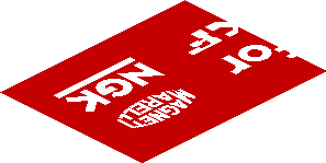 ~Sticker  0.8 x  4.0 with Logos on Red Background Left - Third Face