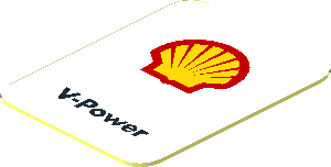 Sticker  0.8 x  0.6 with Shell Logo on White Background