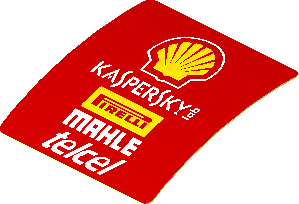 Sticker  1.8 x  1.9 with Logos on Red Background (Formed)