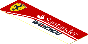 Sticker  0.8 x  2.8 with Logos on Red and White Background Right