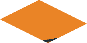 ~Sticker  0.8 x  3.1 with Black and Dark Orange Arch on Orange Background Right - Second Face