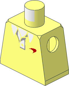 Minifig Torso with McLaren Logo and White Collar Pattern