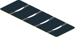 Sticker  0.8 x  2.4 with Grey and White Air Vents on Black Background