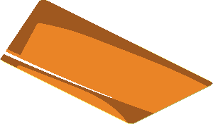 Sticker  1.8 x  3.8 with Grey and White Archs on Orange Background Left