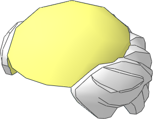 Minifig Hair Short with Bald Top with White Hair Pattern