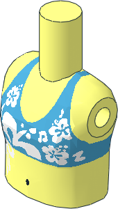 Figure Friends Girl Torso with Dark Azure Bikini Top Pattern