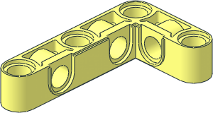 Technic Beam  3 x  5 Bent 90 with Alternating Holes