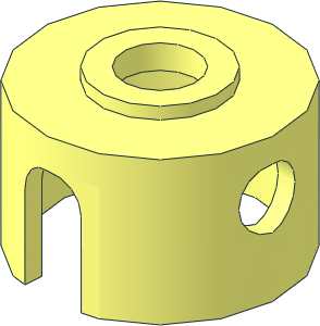 ~Technic Pneumatic Cylinder 2 x 2 x 1 Cap with Port Slot