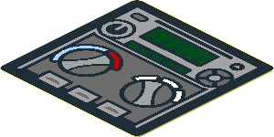 Sticker  1.9 x  1.9 with Land Rover Dashboard