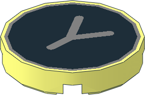 Tile  2 x  2 Round with Metallic Silver "Y" on Black Background Pattern