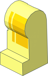 Minifig Leg Left with Yellow Stripes Pattern