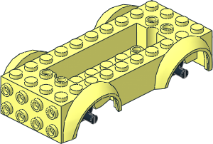 Car Base  4 x 10 with Mudguards and Integral Black Plates with Wheel Pins