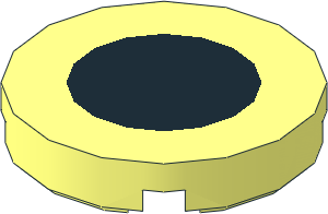 Tile  2 x  2 Round with Centered Black Disc Pattern