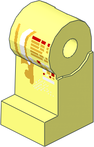 Minifig Leg Right with White and Gold Markings Pattern