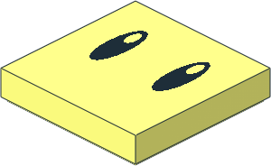 Tile  2 x  2 with Black Eyes Pattern