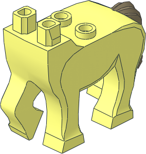 Minifig Centaur Body with Dark Tan Tail Pattern