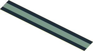 Sticker  0.7 x  4.6 with Left Sand Green and Black Windshield Pillar