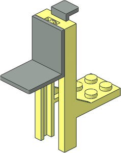 Forklift  2 x  7 (Complete) Light Grey Forks (Up Position)