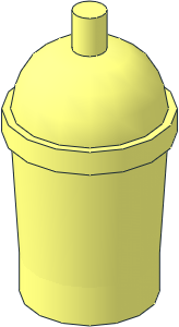 Minifig Cup Take Out with Dome Lid