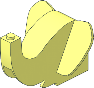 Animal Elephant Head  6 x  7 x  4