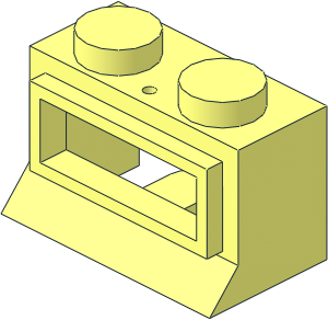 ~Window  1 x  2 x  1 Classic with Solid Studs
