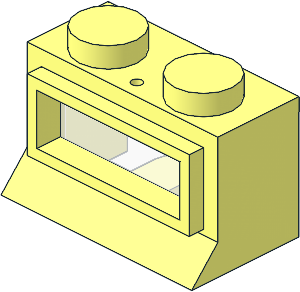 Window  1 x  2 x  1 Classic with Solid Studs (Complete)