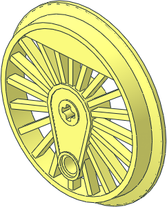 Train Wheel 50 mm with Axlehole and Pinhole