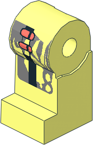 Minifig Leg Right with Silver Circuitry and Salmon Cable Pattern