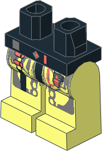 Minifig Hips and Legs with Salmon Cable Pattern